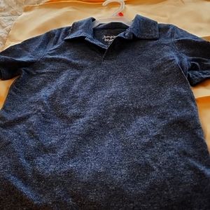 Little boys, size 7, polo drk blue Heather shirt.